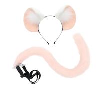 SUIOPPYUW Set di accessori per costumi creativi da topo con orecchie da topo, cerchietto per capelli e coda per un divertimento maggiore per Halloween e feste di compleanno,