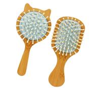 SUIOPPYUW Set di spazzole per cuoio capelluto in bambù progettato per una crescita sana dei capelli Districa massaggi e styling reso facile Facile da trasportare a casa Mini