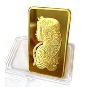 Suisse Lady Fortuna Gold Bar, placcato oro finto dollaro oro lingotto per fermacarte film Prop novità regalo