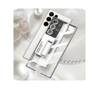 Suitable for Samsung Galaxy S24 Case, Solid Color, Simple and Full-Body Protective Cover Case with Transparent Phantom Stand, Shockproof Anti-Scratch