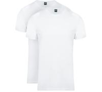 Suitable T shirt Bianco O-Collo Obambo Bambù 2 Pack - Uomo - Abbigliamento - Taglia Modern-fit - 3100-2 Obambo, bianco, L