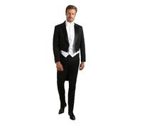 Suitable Tuta nera da uomo - Modello Budapest - Uomo - Abbigliamento - Taglia Slim Fit, Nero , 50