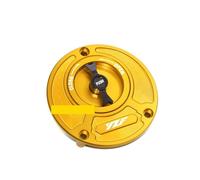 SuitableCompatible with YZF R3 R25 R6 R1 R125 series motorcycle new CNC fuel tank cap gasoline fuel tank cap(Gold)