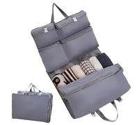 Suitcase Bag, Duffle for Travel, Lightweight Rolling Compression Organizer, Perfect Packing Solution Airplanes, Traveling, Women, Men, Workout, Abbigliamento, Palestra e Trips, grigio,