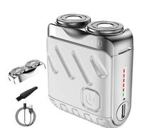 Suitcase Design Double Magnetic Razor,Mini Portable Rotary Dual Ring Electric Shaver,Men USB Easy Cleaning Rechargeable Waterproof Razor,Suitable For Home Travel Car Offices