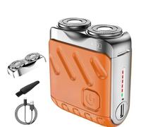 Suitcase Design Double Magnetic Razor,Mini Portable Rotary Dual Ring Electric Shaver,Men USB Easy Cleaning Rechargeable Waterproof Razor,Suitable For Home Travel Car Offices