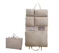 Suitcase Duffle Bag, Lightweight Rolling Travel Organizer, Compression Packing Luggage Wheels, Large Capacity for Airplanes, Travelling, Women, Men, Gym, Workout, Clothing, beige, Consulte la