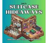 Suitcase Hideaways - Adorable & Relaxing Coloring Book: 50 Whimsical Mini Worlds to Color Inside Magical Suitcases