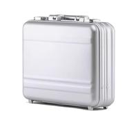 Suitcase Valigetta in alluminio, valigetta da lavoro portatile di grande capacità, valigetta medica for la casa, valigetta for il trasporto di contanti ( Color : Silver , Size : 14.5*10.6*6.1in )