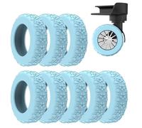 Suitcase Wheel Covers, 8X Silicone Waterproof Protectors for Spinner Wheels, Silent Protective Covers for Luggage, and Quiet Travel Accessories for Suitcase Protection