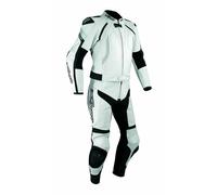Suite leather 2 pc Race Motorcycle Racing CE Armour Hi Quality A-PRO White 54