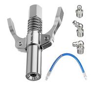 Suitedget 5 Pezzi Ingrassatore Manuale Ingrassatore Testina Ingrassatore Ingrassatore a Batteria Grasso Pistola Accoppiatore Accoppiatore Ingrassatore Ingrassatore Manuale con Tubo da 30CM