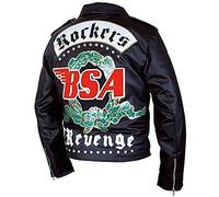 Suiting Style Giacca da uomo BSA Faith Rockers George Michael Revenge in vera pelle nera