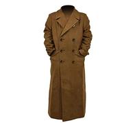 Suiting Style Trench da uomo in lana marrone da detective David Tennant di Tenth Dr Cosplay, Marrone, XL