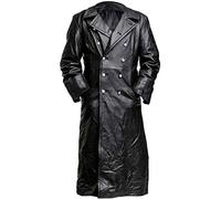 Suiting Style Trench da uomo stile WW2 dell'esercito tedesco in nero