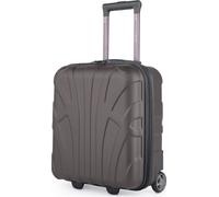 SUITLINE - Valigia piccola 45x36x20 cm, bagaglio a mano Easyjet in franchigia sotto il sedile, trolley da cabina leggero, 30 litri, guscio rigido in ABS, Titanio