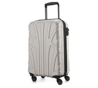 SUITLINE - Trolley da cabina rigido aereo, bagaglio a mano leggero 55 cm, 34 litri, Bianco