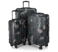 SUITLINE - Set di 3 valigie, Valigie da viaggio, trolley, Valigie con guscio rigido, TSA, (55 cm, 66 cm, 76 cm), 100% ABS, opaco, Camouflage
