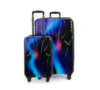 Suitline - Trolley da 2 pezzi - Set valigie dimensioni, blu fluo, 2er Set S+L, Trolley rigido con ruote girevoli