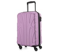 SUITLINE - Trolley da cabina rigido aereo, bagaglio a mano leggero 55 cm, 34 litri, Lilla