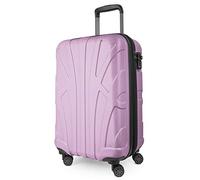 SUITLINE - Valigia espandibile per cabina, bagaglio a mano rigido con scomparto per laptop, 100% ABS, 55 cm, 38 litri, Flieder