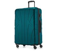 SUITLINE Valigia grande 76 x 53 x 31 cm ABS rigida espandibile (96-110 L) con lucchetto TSA 4 ruote doppie manico telescopico trolley viaggio, AquaVerde
