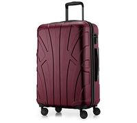 SUITLINE - Valigia media rigida leggera bagagli da stiva espandibile, 66 cm, 68 litri, Bordeaux
