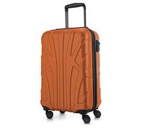 SUITLINE - Valigia per cabina, bagaglio a mano rigido, 4 doppie ruote, TSA, 100% ABS opaco, 55 cm, 34 litri, Arancia