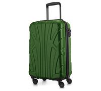 SUITLINE - Valigia per cabina, bagaglio a mano rigido, 4 doppie ruote, TSA, 100% ABS opaco, 55 cm, 34 litri, Verde