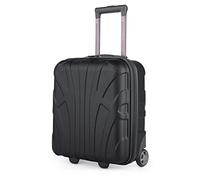 SUITLINE - Valigia piccola 45x36x20 cm, bagaglio a mano Easyjet in franchigia sotto il sedile, trolley da cabina leggero, 30 litri, guscio rigido in ABS; Nero