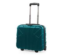 SUITLINE - Trolley pilota da cabina, valigia rigida con scomparto per laptop, verde acqua