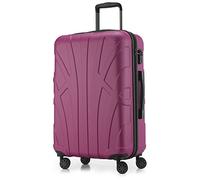 SUITLINE - Valigia rigida, bagaglio da viaggio rigido, TSA, 66 cm, ca. 58 litri, 100%, ABS opaco, Rosa