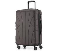 SUITLINE - Valigia rigida, bagaglio da viaggio rigido, TSA, 66 cm, ca. 58 litri, 100%, ABS opaco, Titanio o