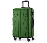 Suitline - Valigia media rigida leggera bagagli da stiva espandibile, 66 cm, 68 litri, Verde