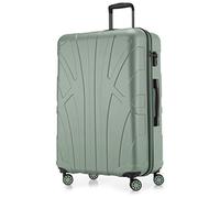 Suitline - Valigia Trolley espandible rigido grande ABS TSA 4 ruote, 76 cm, 110 litres, Acqua verde