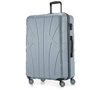 Suitline - Valigia Trolley espandible rigido grande ABS TSA 4 ruote, 76 cm, 110 litres, Acqua verde