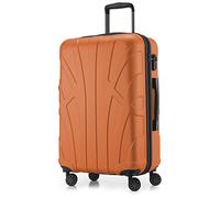 Suitline - Valigia Trolley rigido ABS TSA 4 ruote, 66 cm, 68 litres, Arrancione