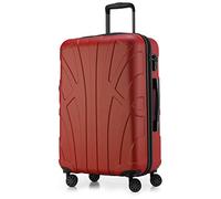 Suitline - Valigia Trolley rigido ABS TSA 4 ruote, 66 cm, 68 litres, Rosso