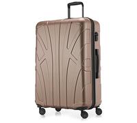 Suitline - Valigia Trolley rigido grande ABS TSA 4 ruote, 76 cm, 110 litres, Oro