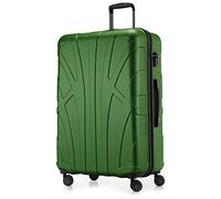 SUITLINE - Valigia grande rigida leggera bagaglio check-in espandibile, 76 cm, 110 litri, Verde