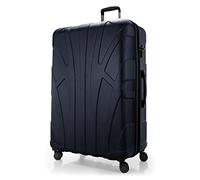 Suitline - Valigia Trolley rigido grande ABS TSA 4 ruote, 85 cm, 160 litres, Blu scuro