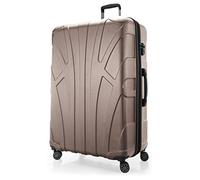 Suitline - Valigia Trolley rigido grande ABS TSA 4 ruote, 85 cm, 160 litres, Oro