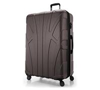 Suitline - Valigia Trolley rigido grande ABS TSA 4 ruote, 85 cm, 160 litres, Titanio