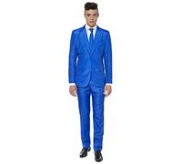 Suitmeister Abito da Uomo - per Pride & Party Slim Fit, Blu Tinta Unita., M