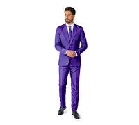 Suitmeister Abito da Uomo - per Pride & Party Slim Fit, Viola Tinta Unita., L