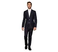 Suitmeister Costume da Gangster da Uomo per Halloween Anni '20, Slim Fit, Nero