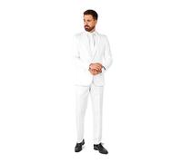 Suitmeister Men Suit Set di Pantaloni Eleganti da Lavoro, Bianco Solido, XL Uomo