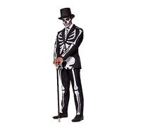 Suitmeister - Skeleton Grunge Black - Halloween Suit for Men In Stylish Print - Set completo: giacca e pantaloni inclusi Skeleton Grunge Black XL