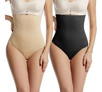 SUIUOI 2PCS Donna Mutandine Modellanti a Vita Alta, Mutandine Contenitiva a Vita Alta Mutande,Modellanti Un Addome Piatto Dimagrante Pancia Piatta Guaina Contenitivo Invisibile Thong Shapewear