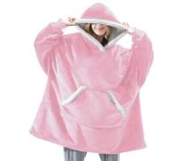 SUIUOI Coperta indossabile con Cappuccio, Felpa con Cappuccio Oversize, Coperta Calda Super Morbida e Confortevole, Felpa con Cappuccio Oversize e Pullover in Pile Compatibile con Tutte Le Taglie
